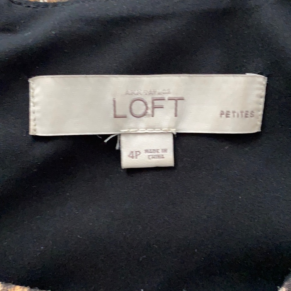 Loft animal print sleeveless dress. Size 4P - Picture 9 of 10